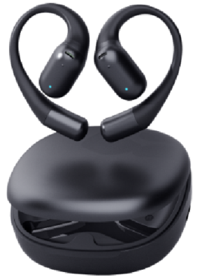 6Z,Open Ear Headphones, Bluetooth Headphones 5.3 Sports with Smart Digital Display, 36H Playtime, IP5 Waterproof, Wireless Earbuds Lightweight Design Fit Cycling, Running, Workout (Black)