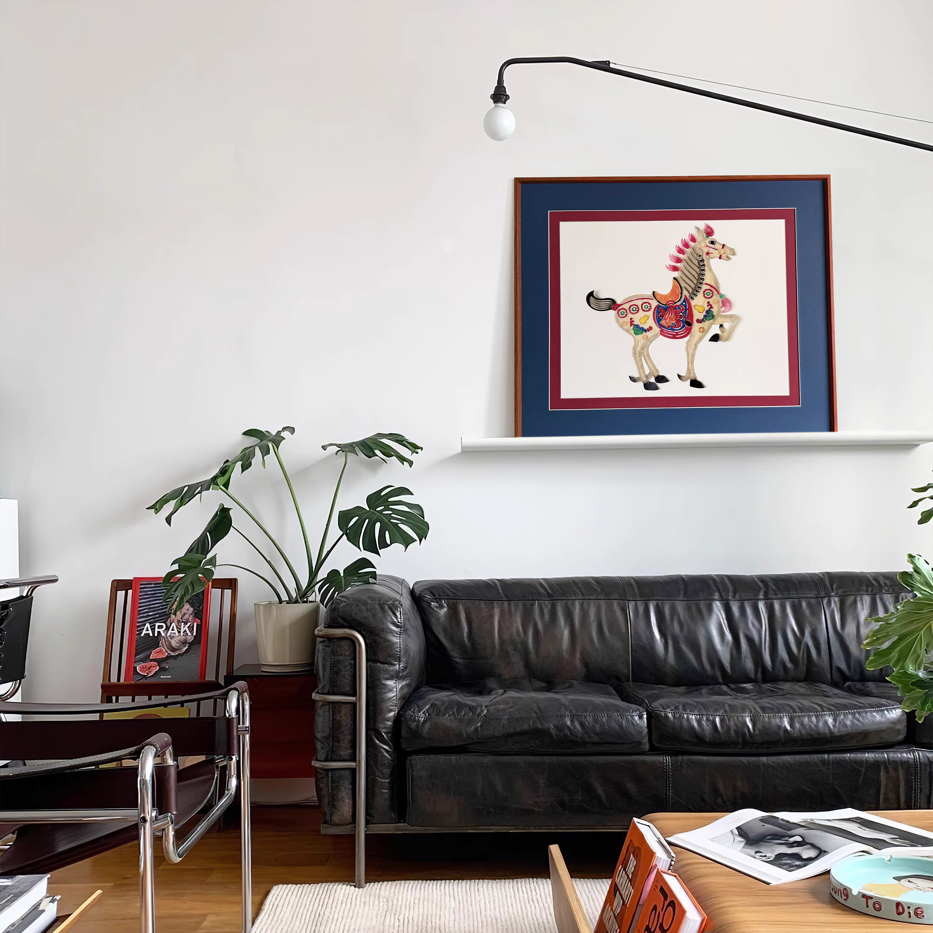 非遗皮影手工挂画（马上有钱）