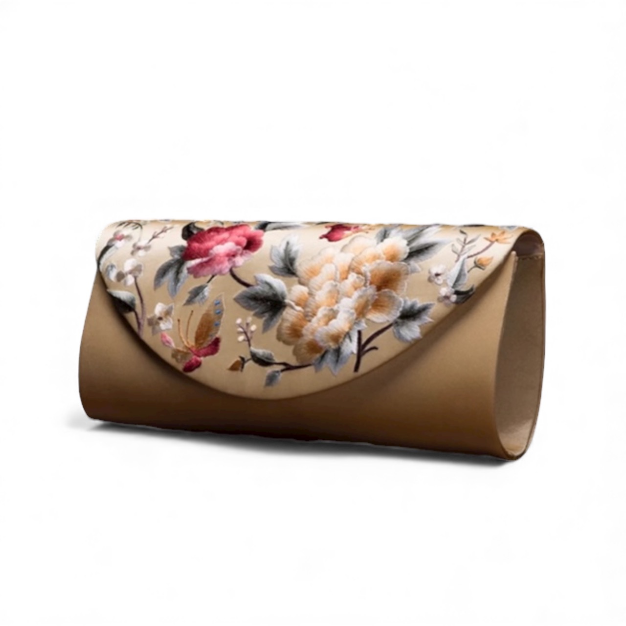 Chinese-Style Mulberry Silk Embroidered Clutch (Su Embroidery)