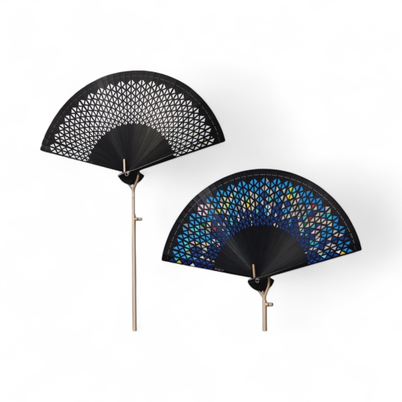 Jing-Style Bamboo Folding Fan