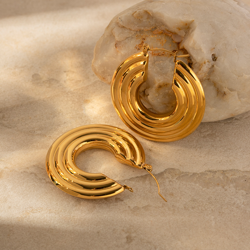 Multi Layer Circular Earrings