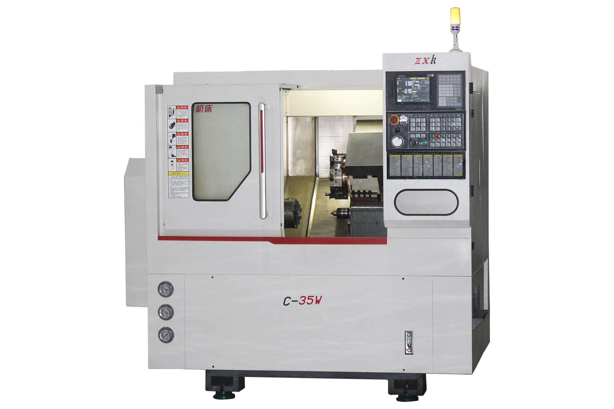 C-35W Slant-bed lathe with linear guide turret and tailstock