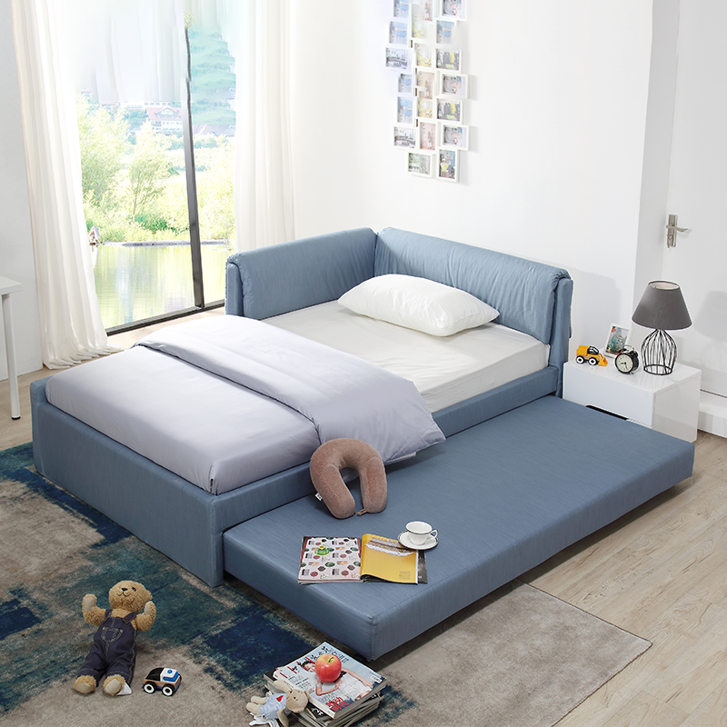 Minimalist Fabric Bed Frame Full - Non-Toxic Glue & Low VOC Finish