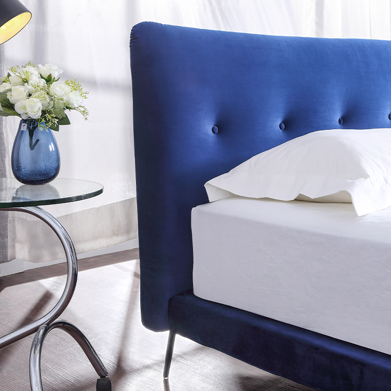 Fabric Bed Queen - Lightweight Frame for Apartment Living