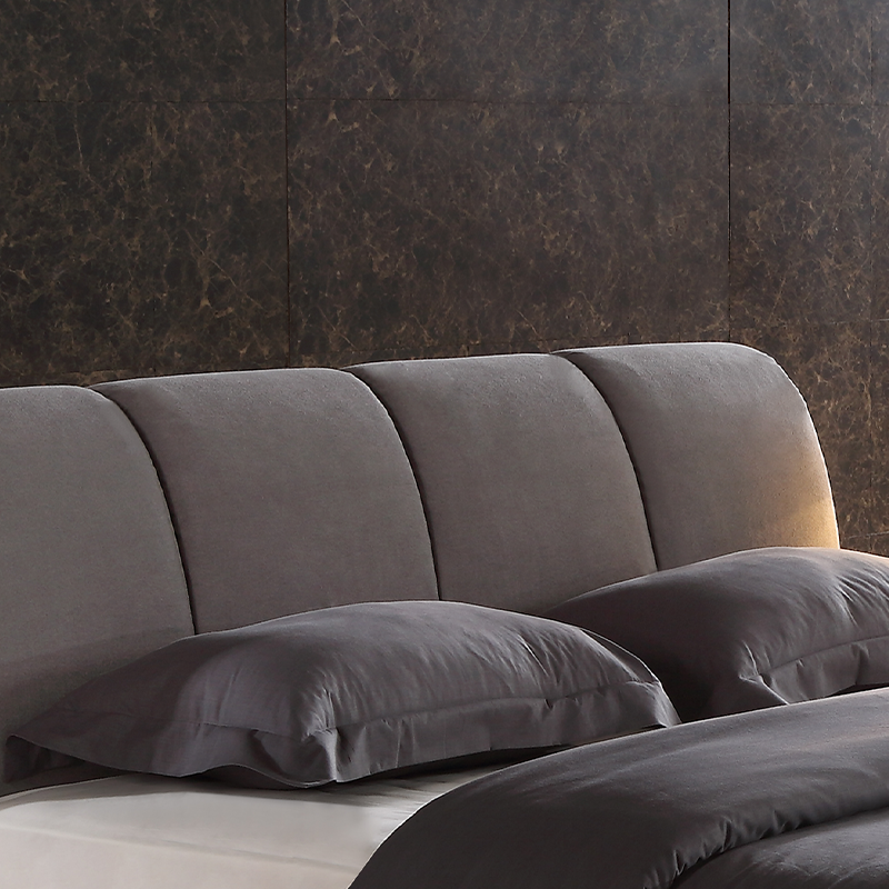 Fabric Bed Frame Queen Twin (Full Size) - Low Profile and Orthopedic Supports