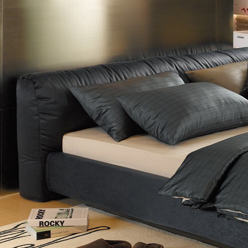 Nordic Style Fabric Bed – Removable Washable Cover – Wooden Slat Support