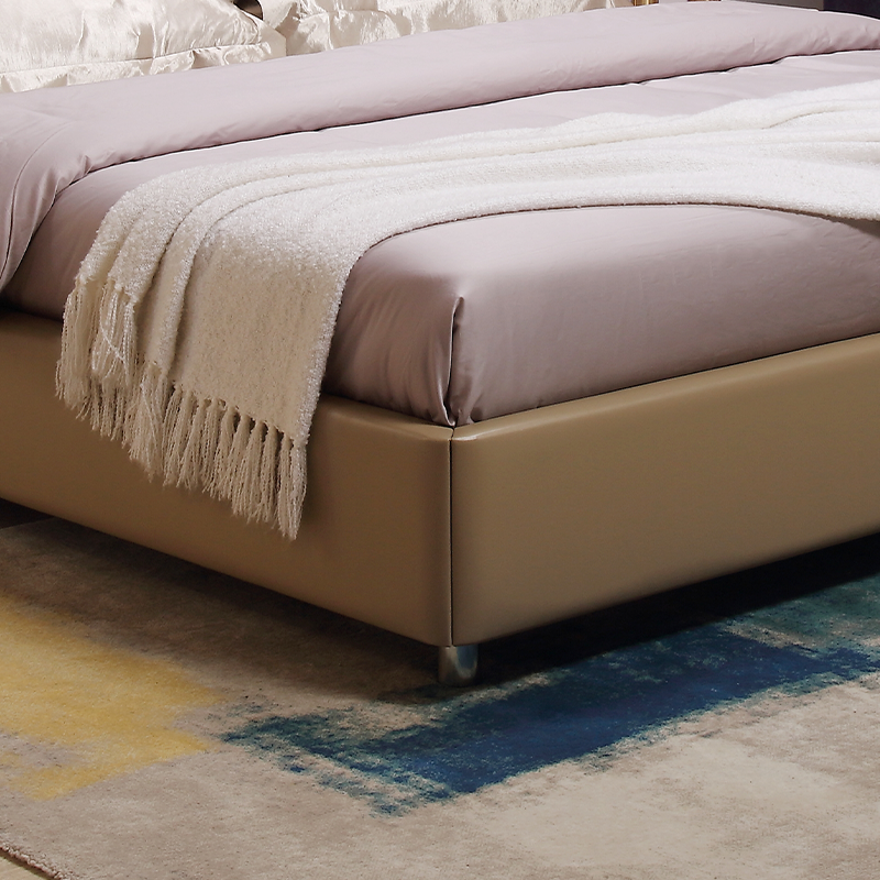 Luxury Bonded Leather Bed – Soft to Touch – Reinforced Frame