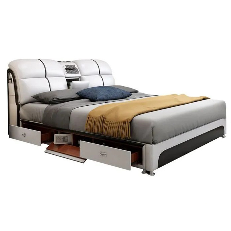 Smart Faux Leather Storage Bed