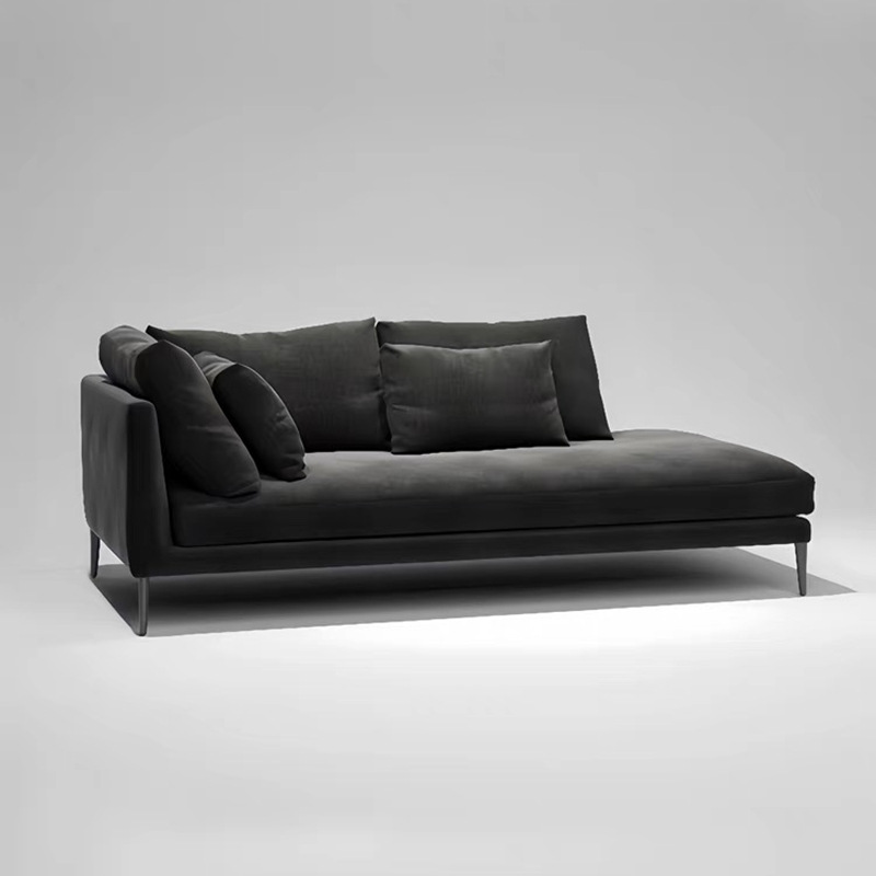 Velvet Chaise Lounge - Modern Living Room Accent Sofa