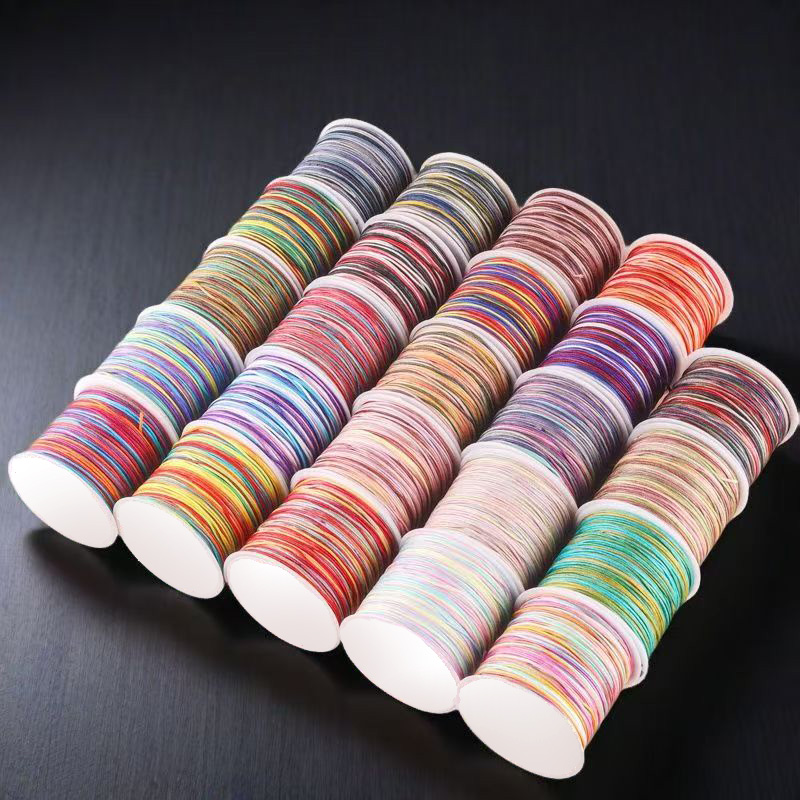 虹色の流れ・グラデーション ハンドメイド用玉糸