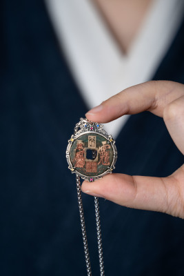 赵老师s925银圆牌项链（招财）