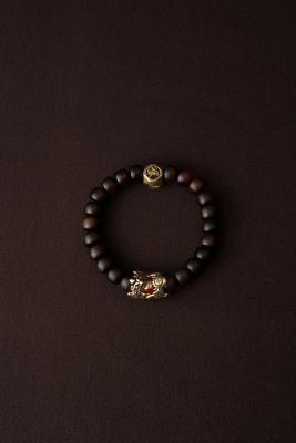 貔貅四象老型珠雷击枣木手串（招财 纳福 辟邪）