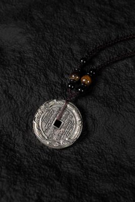 白铜山花花吊坠（辟邪护身）