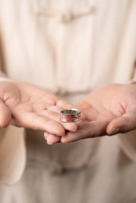 五路鼎泰戒指s925银（招财进宝）