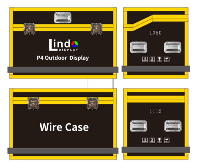 Professional Heavy Duty Storage Aluminum Case Euro Style Road Trunk Cable Trunk Flight Case Aluminium for LED Display