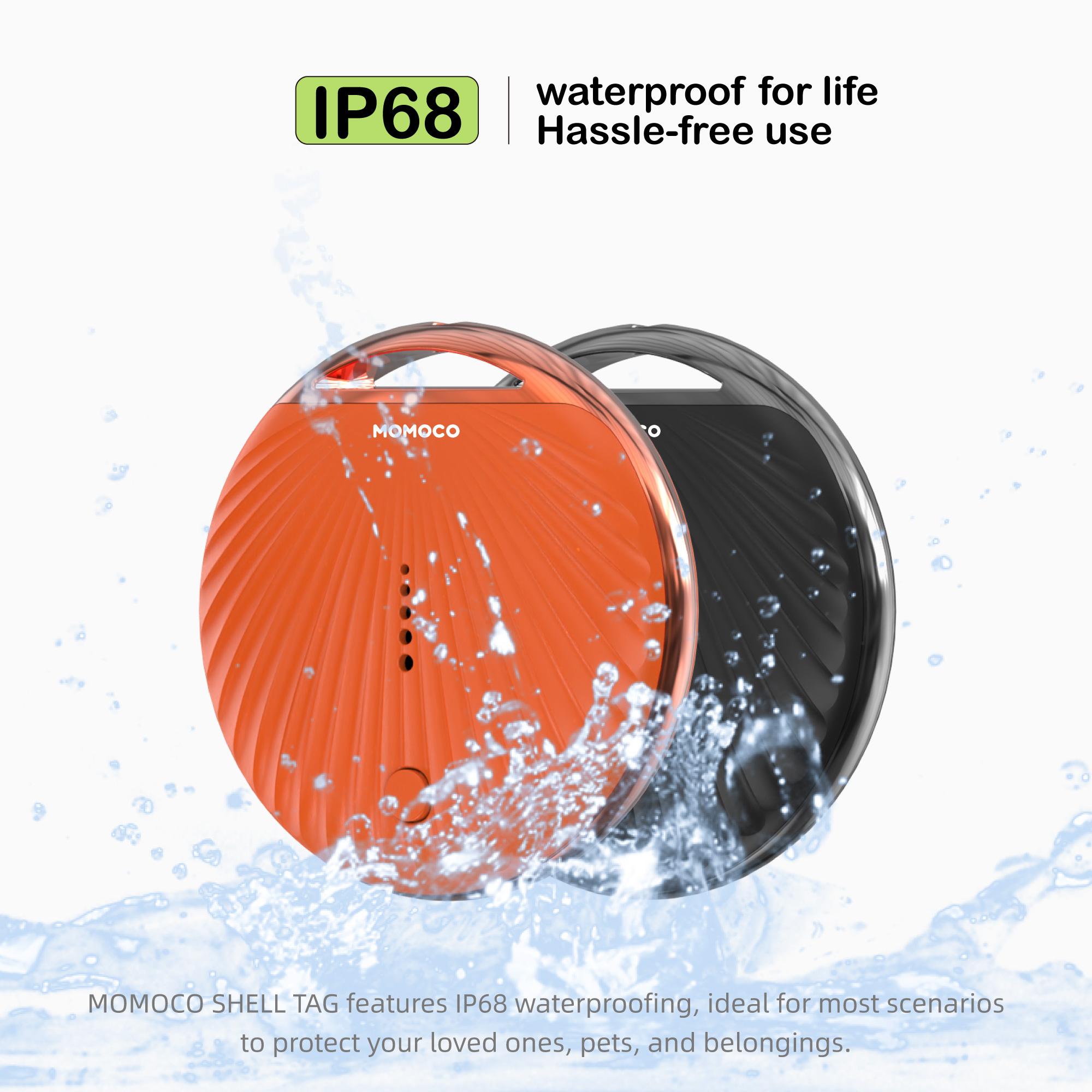 GPS Tracker – Black & Orange