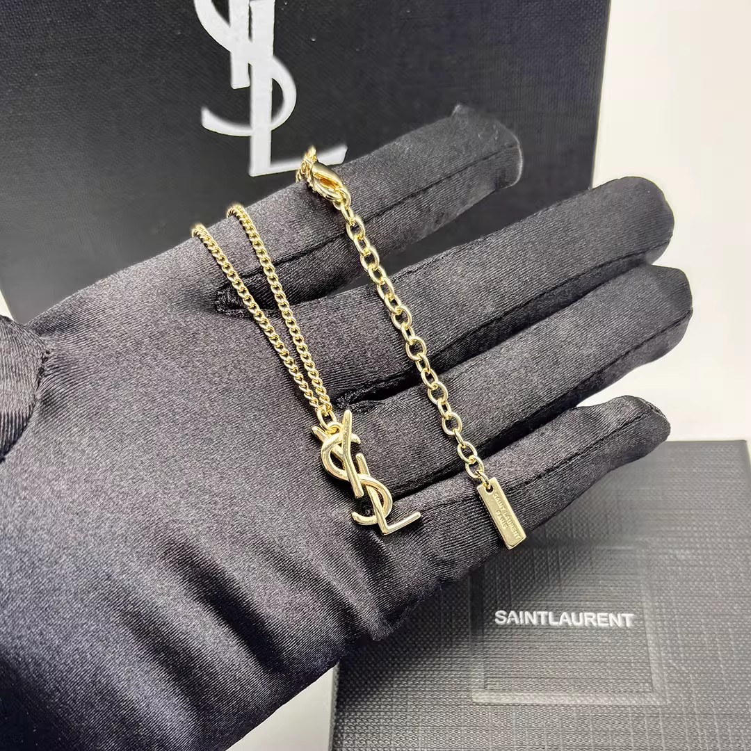 YSL Sutsuriba 22*10mm long necklace 41+6cm