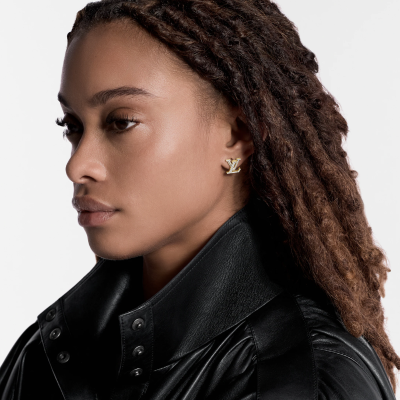 LOUIS VUITTON Crystal earrings 16*16mm