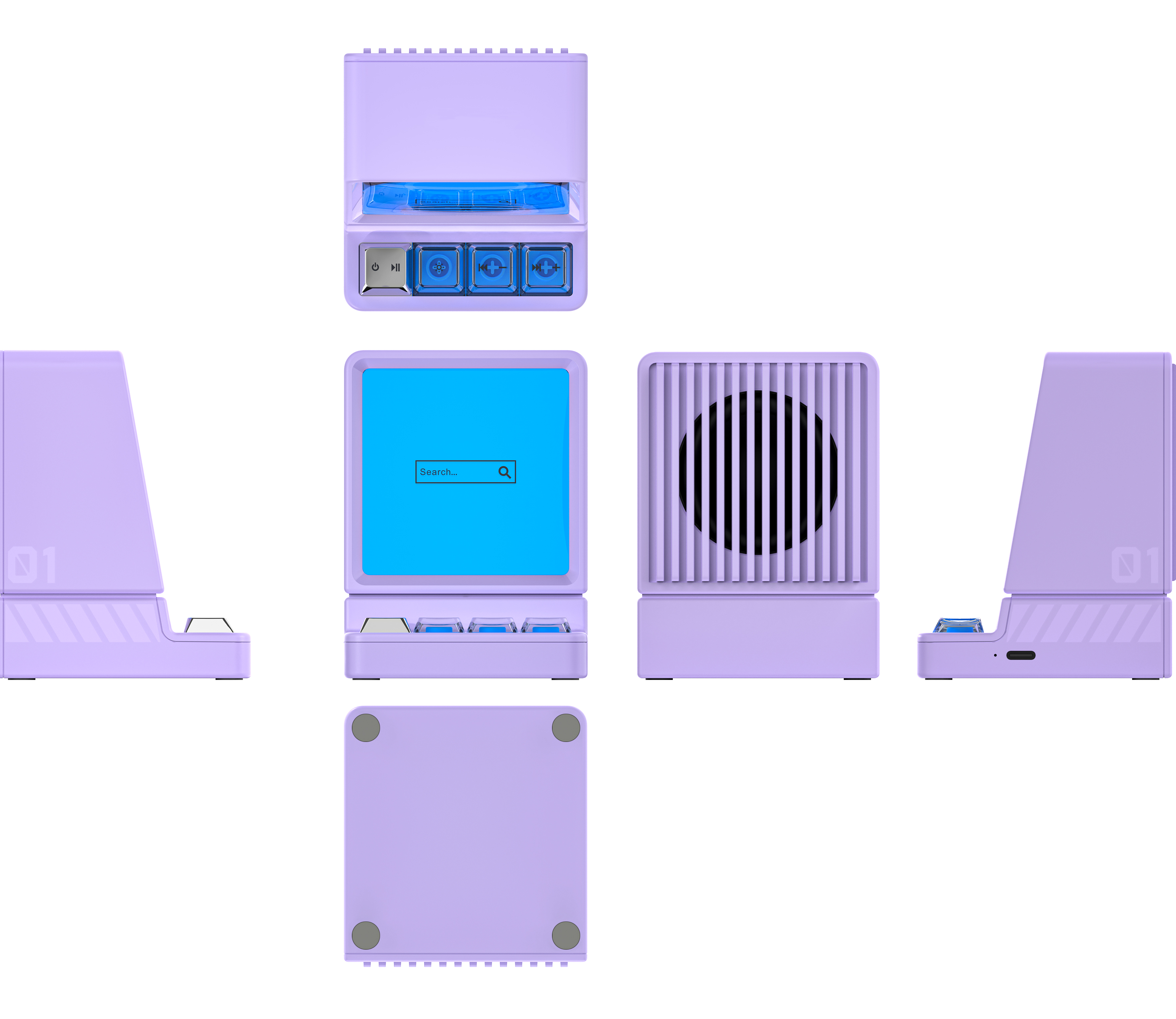 Portable Mini bluetooth Keyboard Concept PC Speaker Well Design Phone Speaker Girl Boy Gift Wireless RGB Dance Speaker