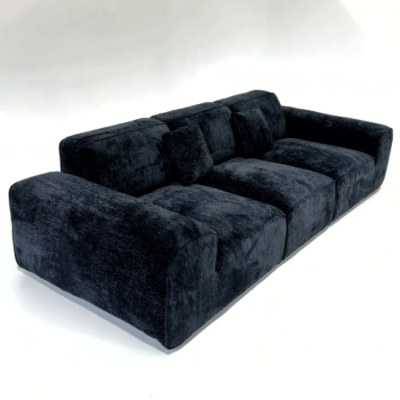 Chenille Big Black Bull Sofa