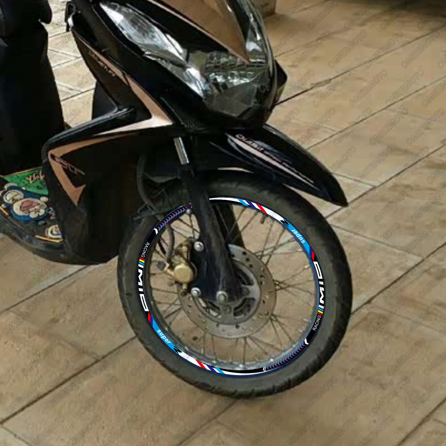 For YAMAHA MIO i125 12514-inch Motorcycle Rim Wheel Hub Sticker Reflective