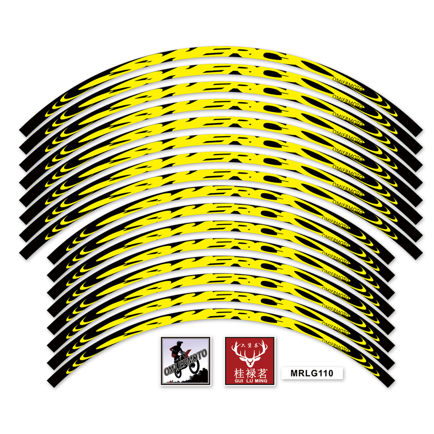 Motorcycle Wheel Sticker Rim Decals For SHERCO MY2026 125 HRD SE Front 21 inches, rear 18 inches