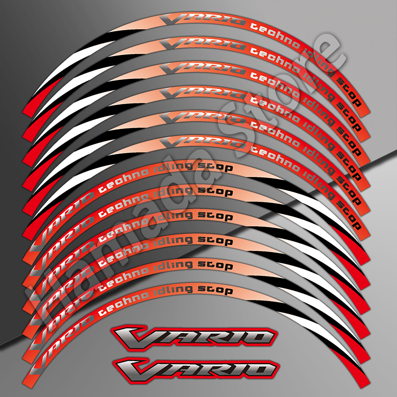 14 Inch Motorcycle Wheel hub stickers For HONDA VARIO 160 Vario150 R2