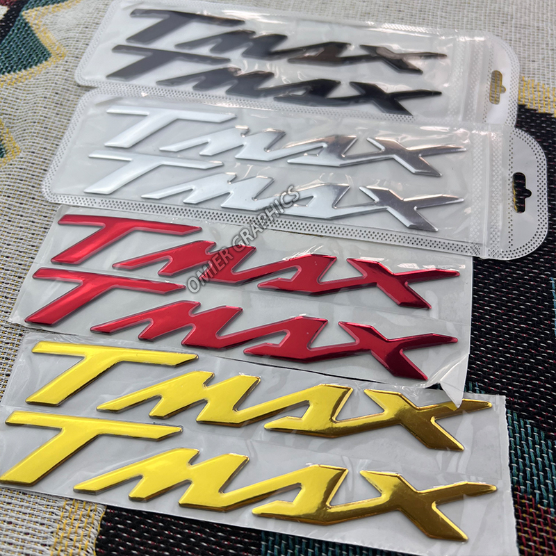 3D Motorcycle Accessories LOGO Badge Chrome Sticker Soft Plastic Decals For Tmax560 Tmax530 TMAX 500 530 560