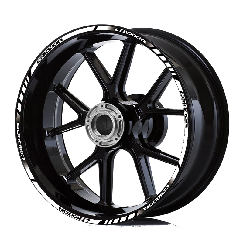 Reflective Striping for Honda CB1000R Motorcycle Wheels - Customizable Hub Decals