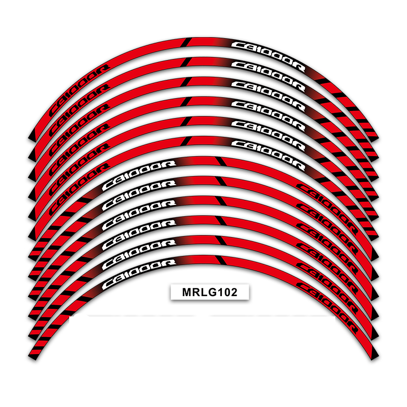 Reflective Striping for Honda CB1000R Motorcycle Wheels - Customizable Hub Decals