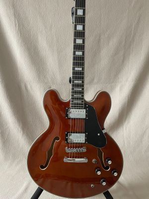 Higher Quality 335 Jazz Half Hollow Electric Guitar Brown Chrome Hardware