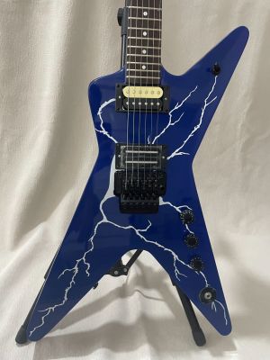 OEM 6 Strings Dimebag Darrel ML  Electric Guitar Blue Lightning Floydrose vibrato