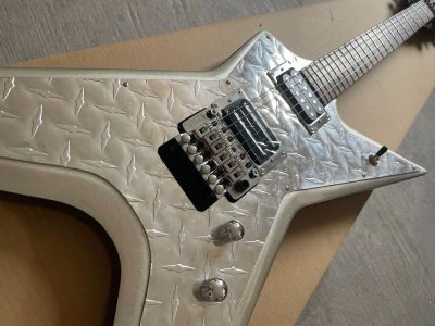 OEM 6-String Dimebag Stealth Electric Guitar Silver Jewelry Metal Top