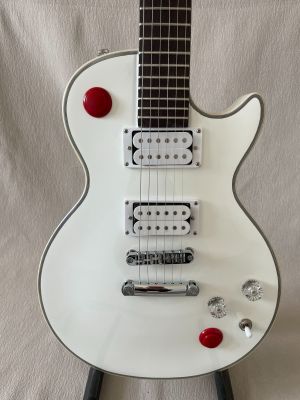 Lvybest  Kill Switch Buckethead Style Electric Guitar 24 Frets Alpine White