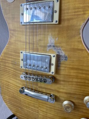 1Piece Of Body Neck Aged/Relic Electric Guitar Nitro Finish  Peter Green Garry Moore Lemon Burst Frets Binding