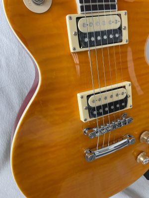 H Standard Slash Electric Guitar Chrome Hardware Transparent Yellow Maple Top