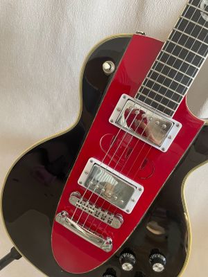 High Quality Fifth Line LP Electric Guitar Mahogany Body Silver Hardware Black