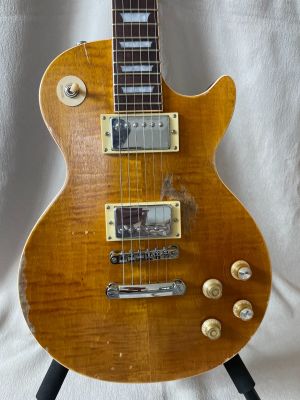 Kirk Hammett Greeny 1959 Standard Electric Guitar Flame Maple Top Nitro Finish