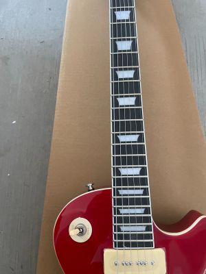 Custom Standard Silver Pink Red LP Electric Guitar, Silver Hardware, Free Shipping