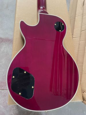 Rosewood Fretboard Electric Guitar Gold Accessory Purple Flame Maple Top 6 String