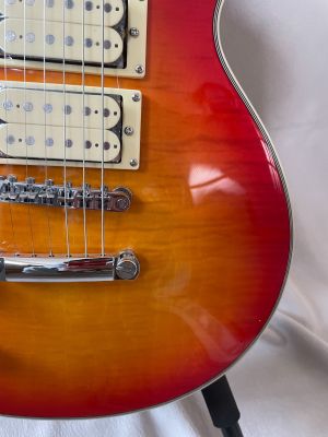 Left Hand LP Electric Guitar Ace Frehley Signature 3 Pickups Cherry Rosewood Fingerboard 6-String Fixed Bridge