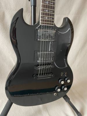 Custom Tony Lommi SG Model Black G400 Electric Guitar Mahogany Body