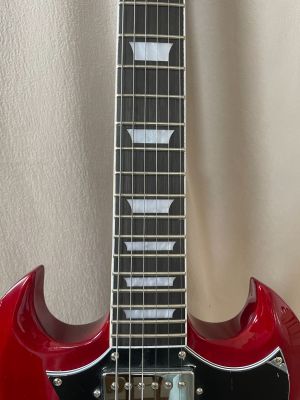 6 String Custom SG Model G400 Wine Red Electric Guitar Vibrato System 2 Pickups