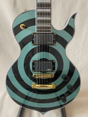 Wylde Odin Grail Gangrene Green  Black Bullseye Electric Guitar Mahogany Body