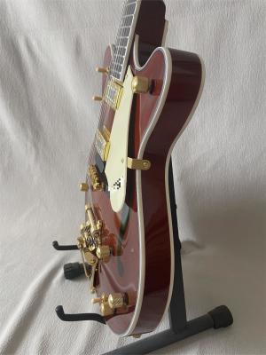 Large Rocker Jazz Electric Guitar Semi-Skeletal F-Hole Gold Hardware Red