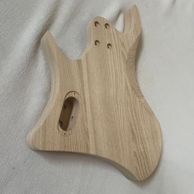 DIY Headless Electric Guitar Kit Elm Body Maple Neck Laurel Fingerboard 6-String