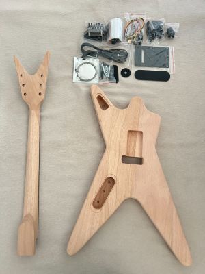 Diy Electric Guitar Kit Dimebag ML Style Mahogany Body Rosewood Fretboard Maple Veneer