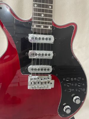 6 String Red Brian May Electric Guitar 3H Pickups Silver Accessories Rosewood Fingerboard