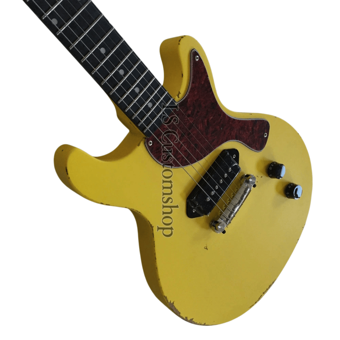 59 Junior DC Relic Electric Guitar Aged TV Yellow P90 Mahogany Body 6 String