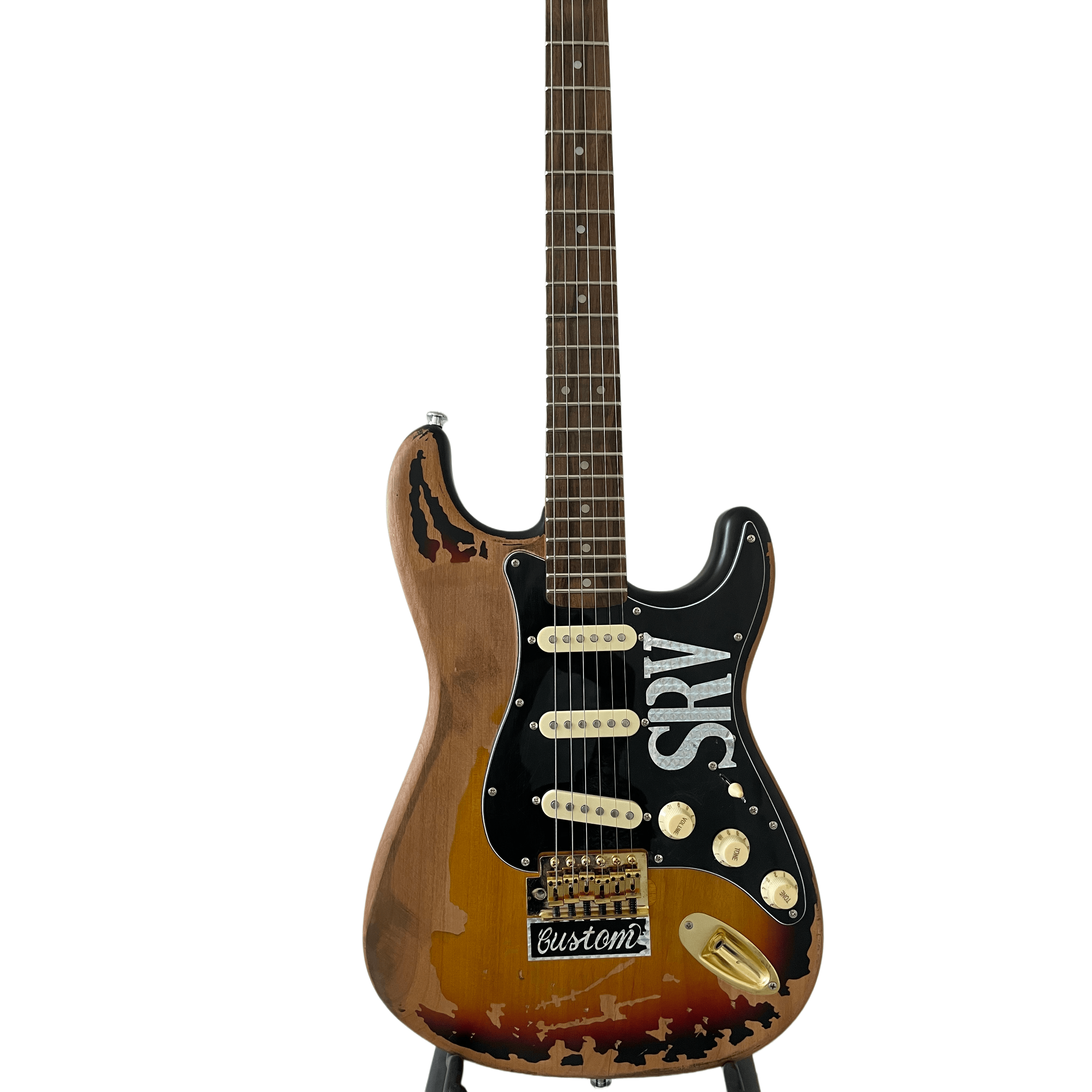 Custom Heavy Electric Guitar Alder Body Chrome Hardware Relic Finish